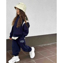 Chons Sloganlı Unisex Lacivert Çocuk Altüst Takım