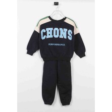Chons Sloganlı Unisex Lacivert Çocuk Altüst Takım