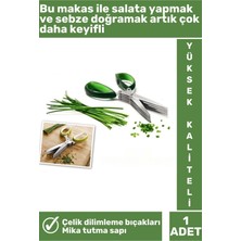 Wintoup Premium Seri Yüksek Kaliteli Eşit Dilimleme Salata 5 Bıçaklı Çelik Çoklu Mutfak Doğrama Makası