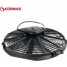 Kormas 12V Fan Motoru Emici Aksiyel 14 " (Büyük Motorlu) (Dış Çap 387 Mm)