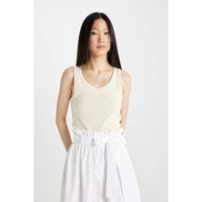 DeFacto Slim Fit Dar Kesim U Yaka Ribana Atlet C9826AXNS