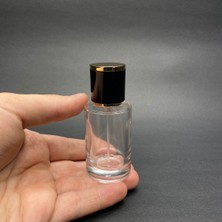 Ahsa Ticaret 2 Adet 30 ml Parfüm Şişesi - Gümüş Metal Spreyli + Gold Siyah Kapaklı