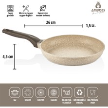 Amboss Montana 3 Parça Tencere Tava Granit Set (Cappucino)