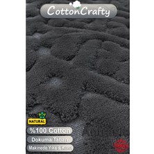 Cotton Crafty %100 Pamuk Dokuma Banyo Paspas Seti, Banyo Halısı Lara 2 Li Set 60X100 - 60X50