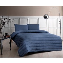 Taç Jersey Tek Kişilik Yorgan Seti İndigo