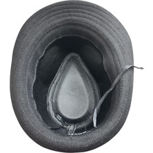 CEELDU Unisex trilby Ingiliz Kasket Fötr Şapka - Siyah