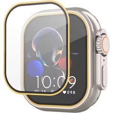 Ekoodukkan Apple Watch Ultra / Ultra 2 - 49MM Uyumlu Tam Kaplama Kavisli Cam Ekran Koruyucu