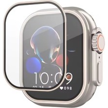 Ekoodukkan Apple Watch Ultra / Ultra 2 - 49MM Uyumlu Tam Kaplama Kavisli Cam Ekran Koruyucu