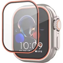 Ekoodukkan Apple Watch Ultra / Ultra 2 - 49MM Uyumlu Tam Kaplama Kavisli Cam Ekran Koruyucu