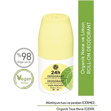 Yves Rocher Unisex Fresh Roll-on Deodorant - Organik Nane & Limon-50 ml