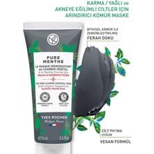 Yves Rocher Karma, Yağlı Ve Akneye Eğilimli Ciltler Için Pure Menthe Kömür Maske-75 ml