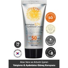 Yüksek Koruma Sağlayan Güneş Kremi 3W Clinic Intensive Uv Sun Block Cream SPF50+ Pa+++