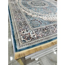 Semerkant Etnik Desen Halı Mavi Renk ARGIN HALI