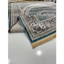 Semerkant Etnik Desen Halı Mavi Renk ARGIN HALI