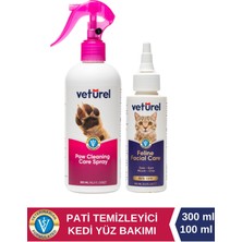 Veturel Kedi Aknesi Pati Bakımı Kedi Tüy Sağlığı Kedi Pati Temizleme Pati Temizleyici 300ML Kedi Yüz Bakımı