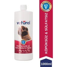 Veturel Pati Temizlik ve Koku Giderici Sprey 1000ml Kedi Tüy Köpek Pati Temizleme Köpüksüz Pati Bakım