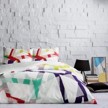 Taç Ranforce Çift Kişilik Nevresim Takımı Crimson Turkuaz