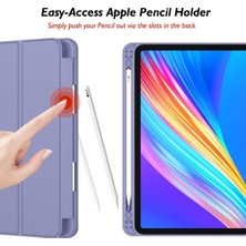 TEKNETSTORE Apple Ipad Pro 4. Nesil M2 2022 11 Inç Tablet Uyumlu Kılıf Uyku Modlu Kalem Bölmeli Silikon Koruyucu