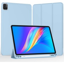 TEKNETSTORE Apple Ipad Pro 4. Nesil M2 2022 11 Inç Tablet Uyumlu Kılıf Uyku Modlu Kalem Bölmeli Silikon Koruyucu