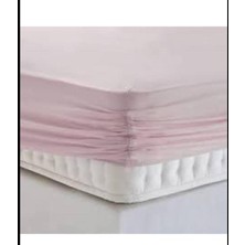 Gercella  Cotton (Pamuk) 100 x 200+30  cm  Pembe Fitted (Lastikli) Tek Kişilik Çarşaf Bed Sheett