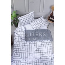 Yalıteks Home Çift Kişilik Welsoft Çift Taraflı Lüks Yorgan ve Yastık Kılıfı - Square Çift