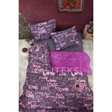 Yalıteks Home Çift Kişilik Welsoft Çift Taraflı Lüks Yorgan ve Yastık Kılıfı - Love Çift