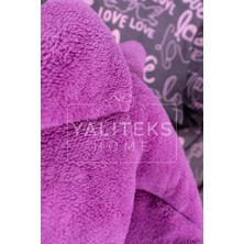 Yalıteks Home Çift Kişilik Welsoft Çift Taraflı Lüks Yorgan ve Yastık Kılıfı - Love Çift