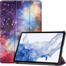 Puluzdg Samsung Galaxy Tab S9 Için Boyalı Akıllı Deri Tablet Kılıfı (Yurt Dışından)