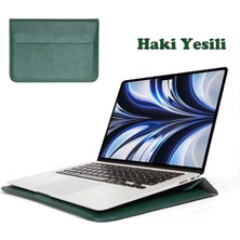 Apple Macbook Pro 14 Inç M3 A2992 A2918 Uyumlu Deri Mıknatıslı Çanta Stantlı Şık Tasarım