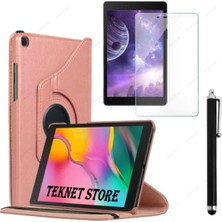 TEKNETSTORE Samsung Tab A7 T500 10.4 Inç Uyumlu 360 Dönen Standlı Kılıf Kalem Ekran Koruyucu Seti