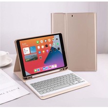 TEKNETSTORE Apple Ipad Pro 4. Nesil M2 2022 11 Inç Uyumlu Bluetooth Klavyeli Kılıf Kalem Bölmeli (Türkçe Klavye)