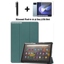 TEKNETSTORE Xiaomi Pad 6 11 Inç 2023 Uyumlu Flip Smart Standlı Uyku Modlu Tablet Kılıfı + Ekran Koruyucu + Kalem