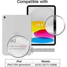 TEKNETSTORE IPad 10.nesil 10.9 Inç 2022 Uyumlu Kılıf Kalem Bölmeli Uyku Modlu Standlı Silikon A2757 A2777 A2696