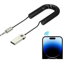 TEKNETSTORE Bluetooth 5.0 Receiver USB Aux Wireless Araç Kiti Telefon Konuşma Müzik Dinleme