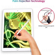 TEKNETSTORE Ipad Pro 12.9 5. Nesil 2021 Active Stylus Özel Yazı / Çizim Kalemi Palm Rejection Dokunmatik Kalem