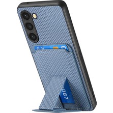 Cool-M Samsung Galaxy S23+ Kickstand'lı Deri Kaplamalı Tpu Ince Telefon Kapağı (Yurt Dışından)