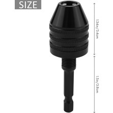 Sunflowerr Многоцелевые Наборы,0.3-8mm 1/4 Inç Anahtarsız Matkap Chuck Tornavida Darbeli Sürücü Adaptörü Hex Matkap Öğütücü Hızlı Değişim Adaptörü Dönüştürme - Siyah (Yurt Dışından)