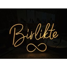 Çizgi Neon Cizgineon Birlikte Özel Gün Davet Organizasyon Işıklı Neon Led Duvar Dekarasyon 40*60 cm