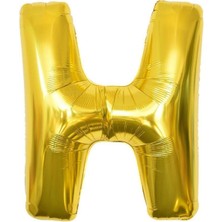 Altın Folyo Balon 32" Inç 76 cm H Harfi