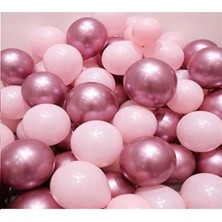 Tatlı Günler Krom Pembe ve Makaron (Pastel) Pembe Renk 15 Li Balon