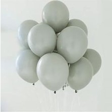 Tatlı Günler Gri 30 Adet Mat Balon Büyük Boy 30  cm