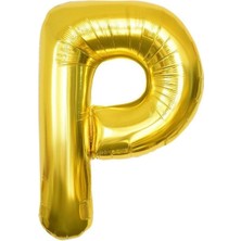 Tatlı Günler Altın Folyo Balon 32" Inç 76  cm  P Harfi