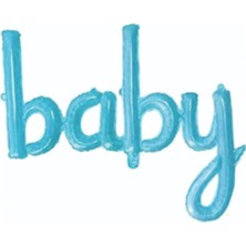 Baby Yazılı Mavi Folyo Balon 22''