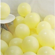 Tatlı Günler Makaron Sarı Balon 30 Adet Pastel Mat Balon Büyük Boy 30  cm