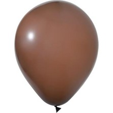 Kahverengi 10 Adet Mat Balon Büyük Boy 30  cm