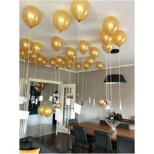 Tatlı Günler Gold (Altın Sarısı) Metalik Balon - Helyumla Uçan 50 Adet