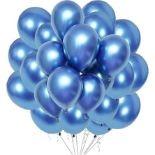 Tatlı Günler Mavi 20 Adet Metalik Balon Büyük Boy 30  cm
