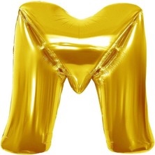 Tatlı Günler Altın Folyo Balon 40" Inç 100  cm  M Harfi