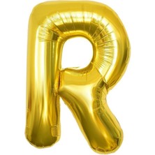 Tatlı Günler Altın Folyo Balon 40" Inç 100  cm  R Harfi