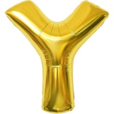 Altın Folyo Balon 32" Inç 76 cm Y Harfi
